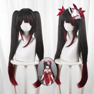 Sparkle Gradient Scalp-top Clip-in Twin Ponytail Cosplay Wig for Honkai: Star Rail - 566D