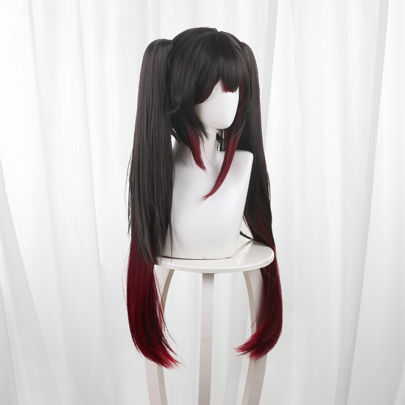 Sparkle Gradient Scalp-top Clip-in Twin Ponytail Cosplay Wig for Honkai: Star Rail - 566D - Image 3