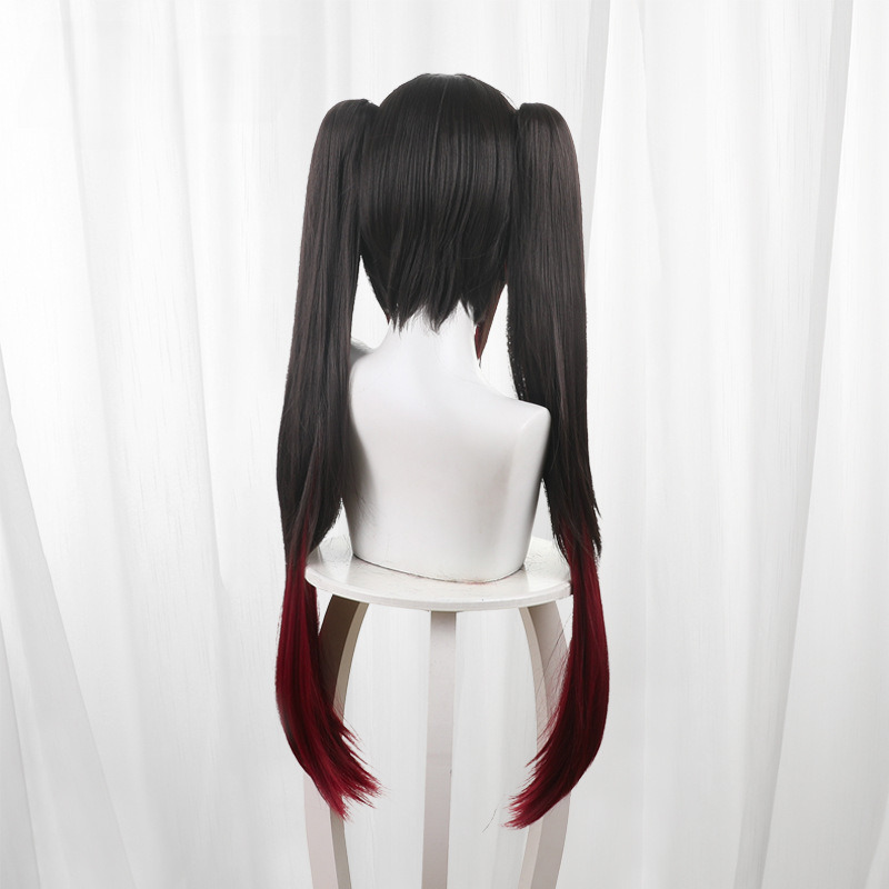 Sparkle Gradient Scalp-top Clip-in Twin Ponytail Cosplay Wig for Honkai: Star Rail - 566D - Image 5