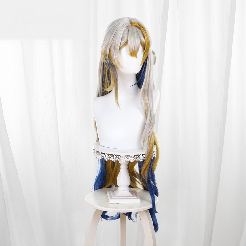 Shu Multi-color Gradient Scalp-top Long Styled Cosplay Wig for Arknights - 531K - Image 2