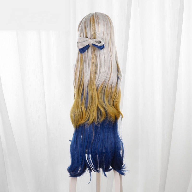 Shu Multi-color Gradient Scalp-top Long Styled Cosplay Wig for Arknights - 531K - Image 4