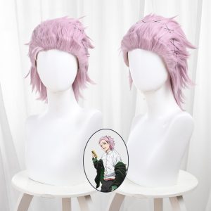 Mitsuki Kiryu Pink-purple Slicked-back Short Teased Cosplay Wig for Wind Breaker - 578D