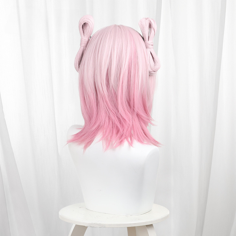 March 7th Gradient Pink Medium-length Flipped Cosplay Wig for Honkai: Star Rail - 544CA - Image 2