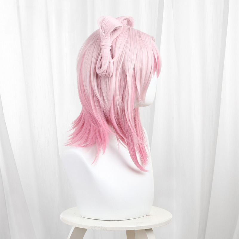 March 7th Gradient Pink Medium-length Flipped Cosplay Wig for Honkai: Star Rail - 544CA - Image 3