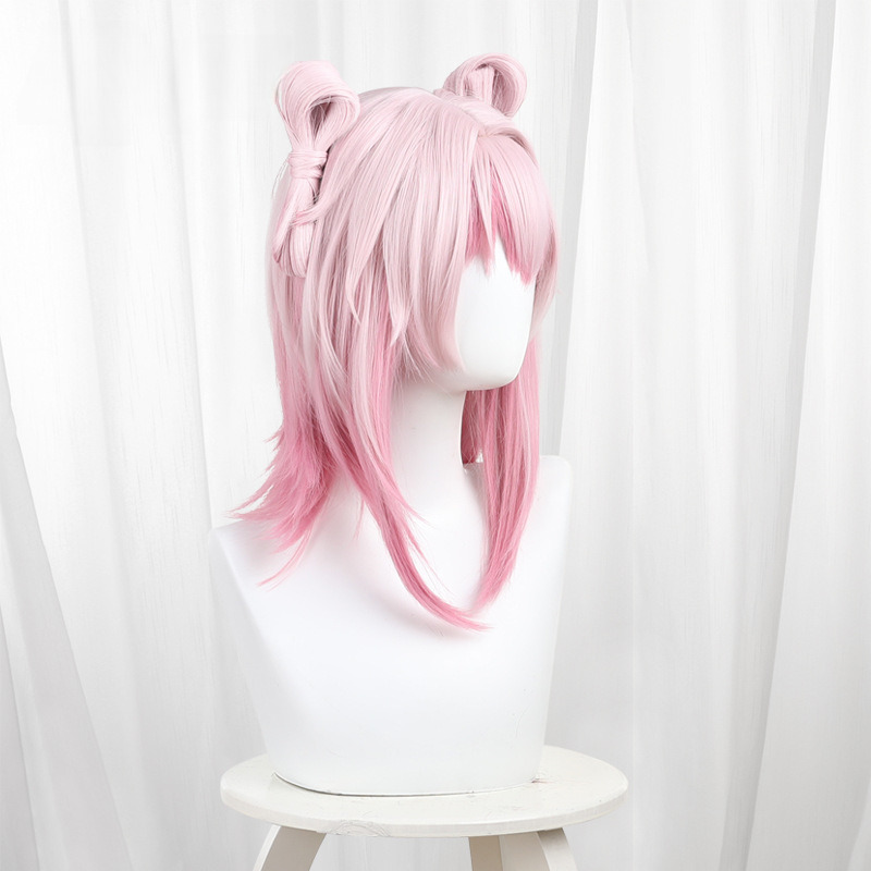 March 7th Gradient Pink Medium-length Flipped Cosplay Wig for Honkai: Star Rail - 544CA - Image 4