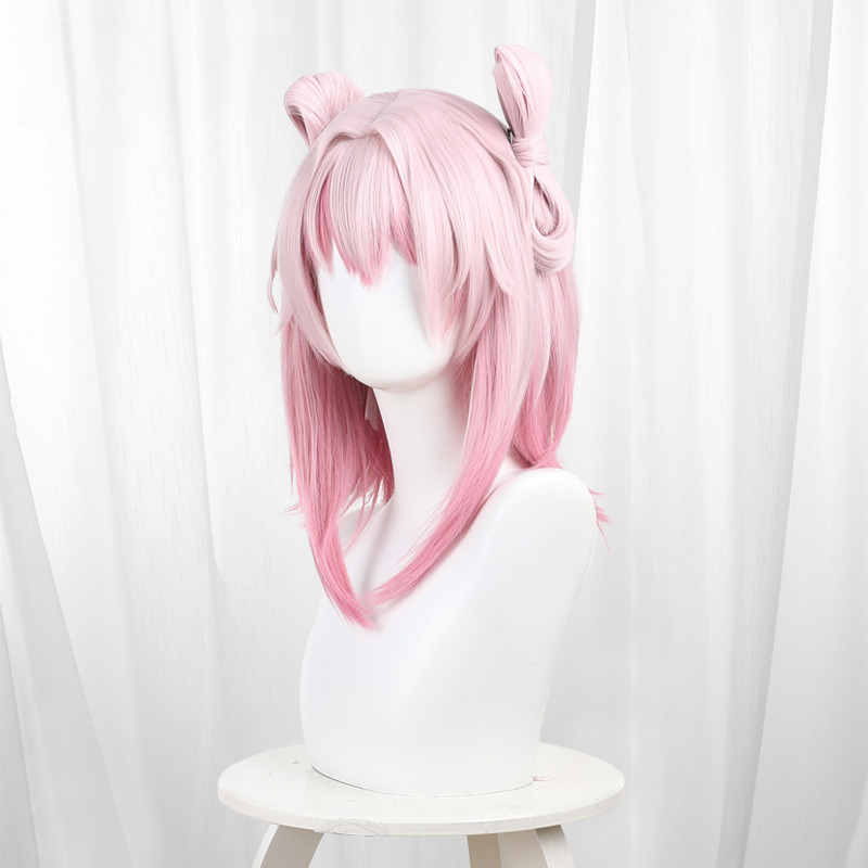 March 7th Gradient Pink Medium-length Flipped Cosplay Wig for Honkai: Star Rail - 544CA - Image 5