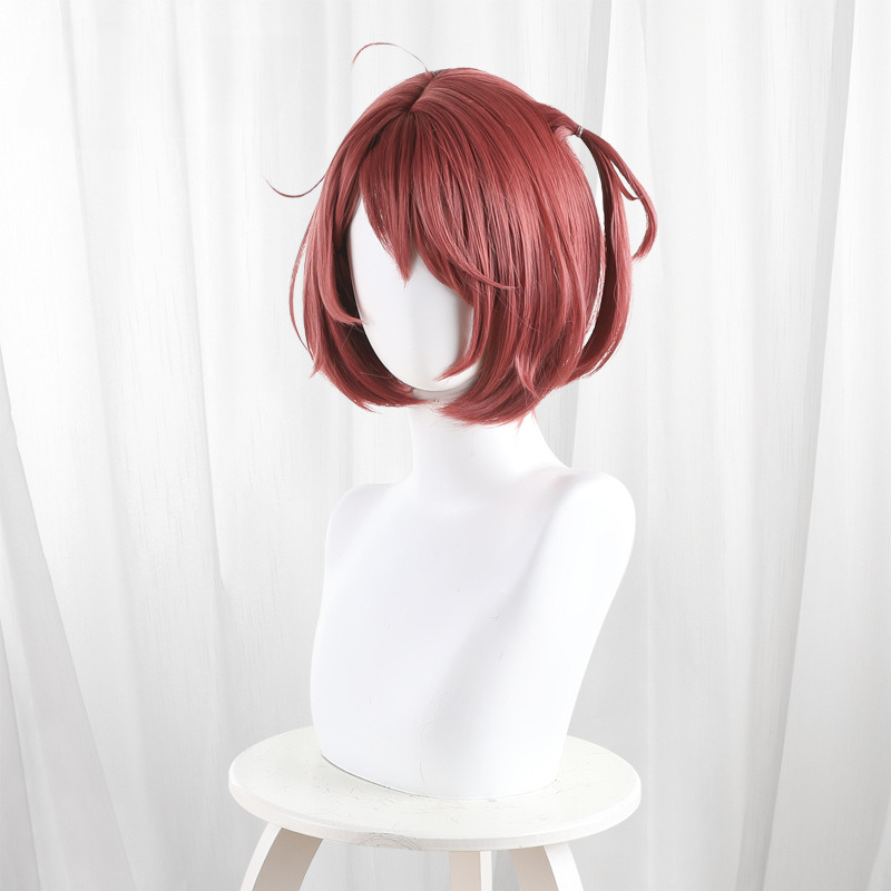 Destiny Red Short Ponytail Bob Cosplay Wig for Makeine: Too Many Losing Heroines! - 576D - Image 2