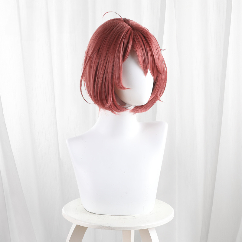 Destiny Red Short Ponytail Bob Cosplay Wig for Makeine: Too Many Losing Heroines! - 576D - Image 3