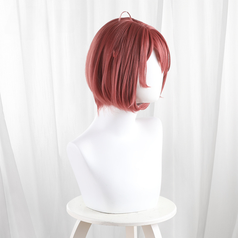 Destiny Red Short Ponytail Bob Cosplay Wig for Makeine: Too Many Losing Heroines! - 576D - Image 4