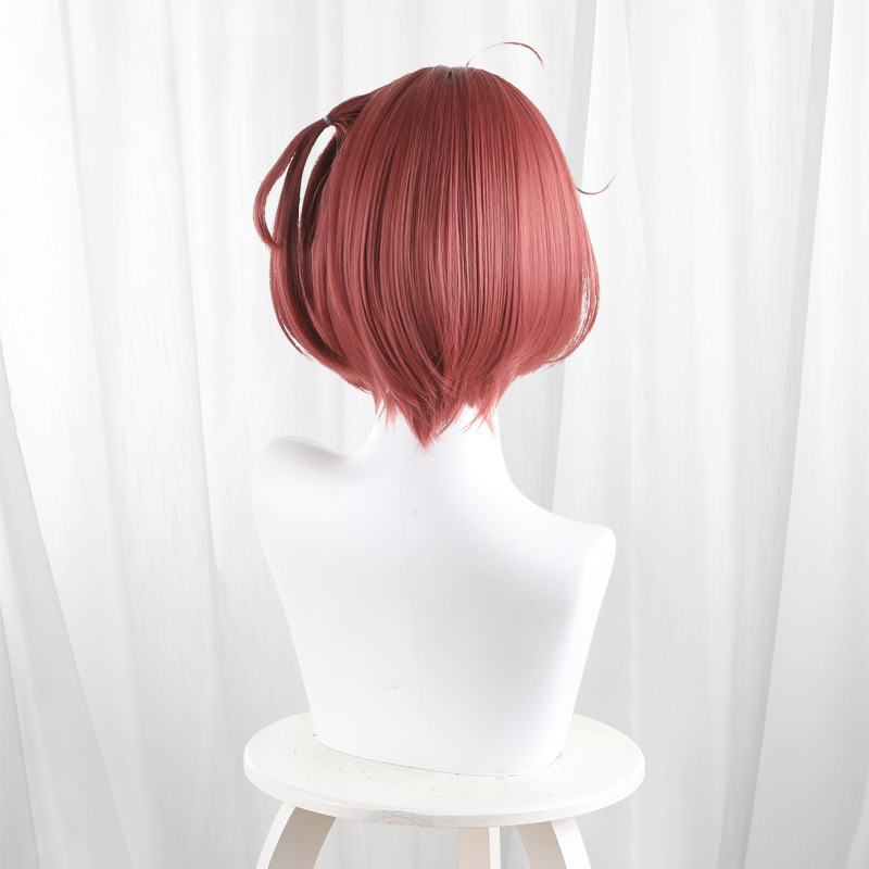 Destiny Red Short Ponytail Bob Cosplay Wig for Makeine: Too Many Losing Heroines! - 576D - Image 5