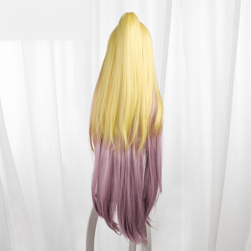 Gong Changsheng Yellow-pink Gradient Ponytail Long Cosplay Wig for Our Big Brother Has a Pit in His Brain - 579C - Image 4