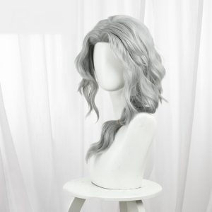 Hermit Silver-white Single Ponytail Curly Cosplay Wig for Identity V - 562P
