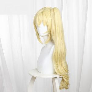 Lucy Golden Blonde Scalp-top Single Ponytail Long Wavy Cosplay Wig for Zenless Zone Zero - 551M