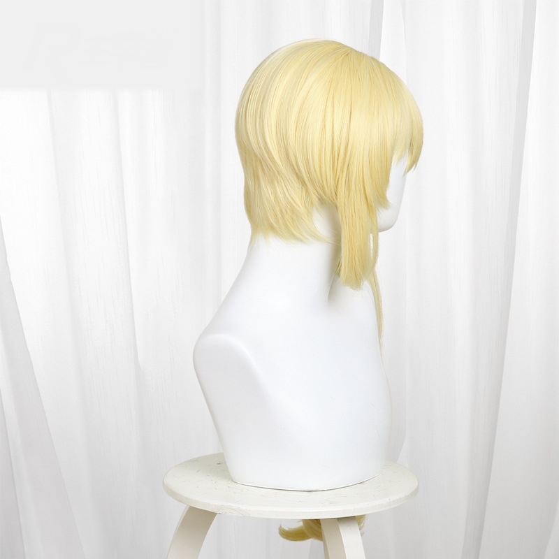 Lucy Golden Blonde Scalp-top Single Ponytail Long Wavy Cosplay Wig for Zenless Zone Zero - 551M - Image 3