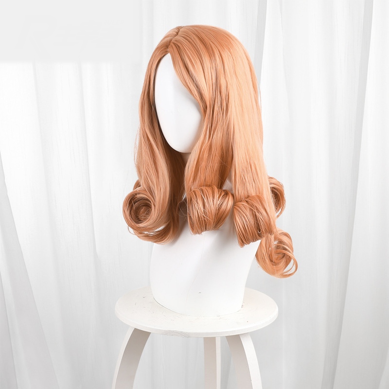 Kirie Goshima Orange Ringlet Curls Long Cosplay Wig for Junji Ito - 523E
