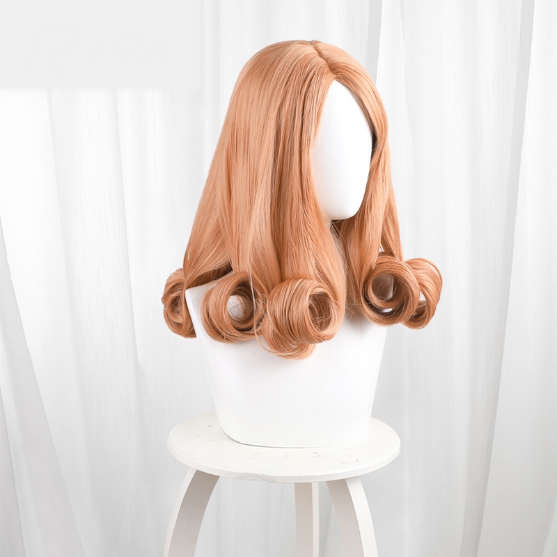 Kirie Goshima Orange Ringlet Curls Long Cosplay Wig for Junji Ito - 523E - Image 2