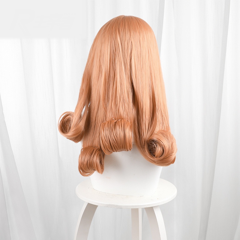 Kirie Goshima Orange Ringlet Curls Long Cosplay Wig for Junji Ito - 523E - Image 4