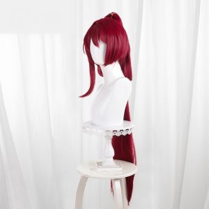 Yinlin Red Scalp-top Ponytail Long Cosplay Wig for Wuthering Waves - 572F
