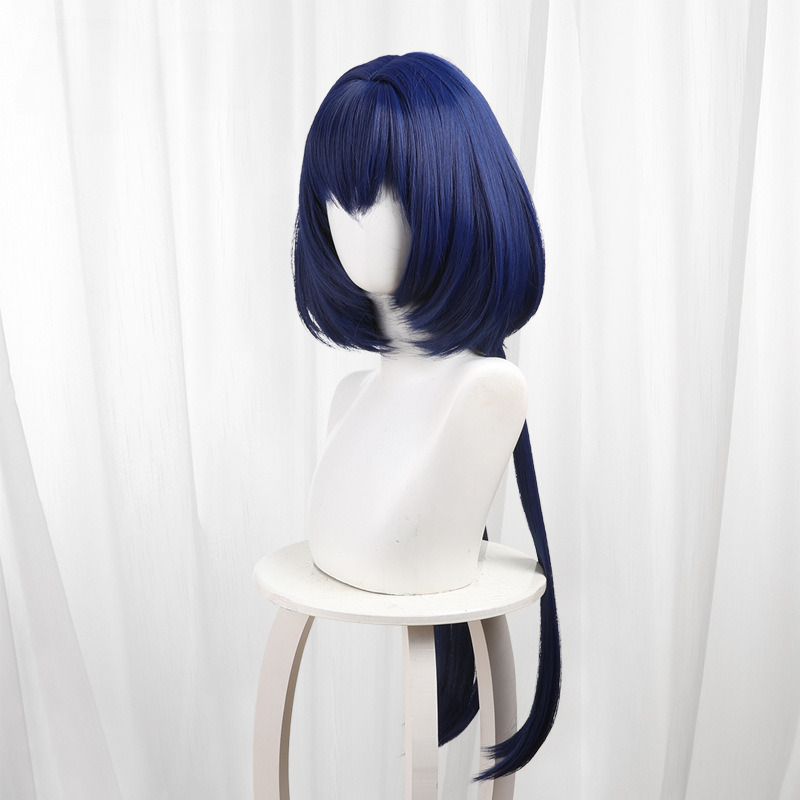 Yunli Dark Blue Scalp-top Jellyfish Cut Long Cosplay Wig for Honkai: Star Rail - 566N - image 2
