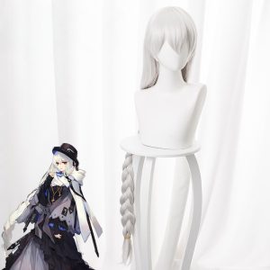 Specter Silver-white Braided Cosplay Wig for Arknights - 492K