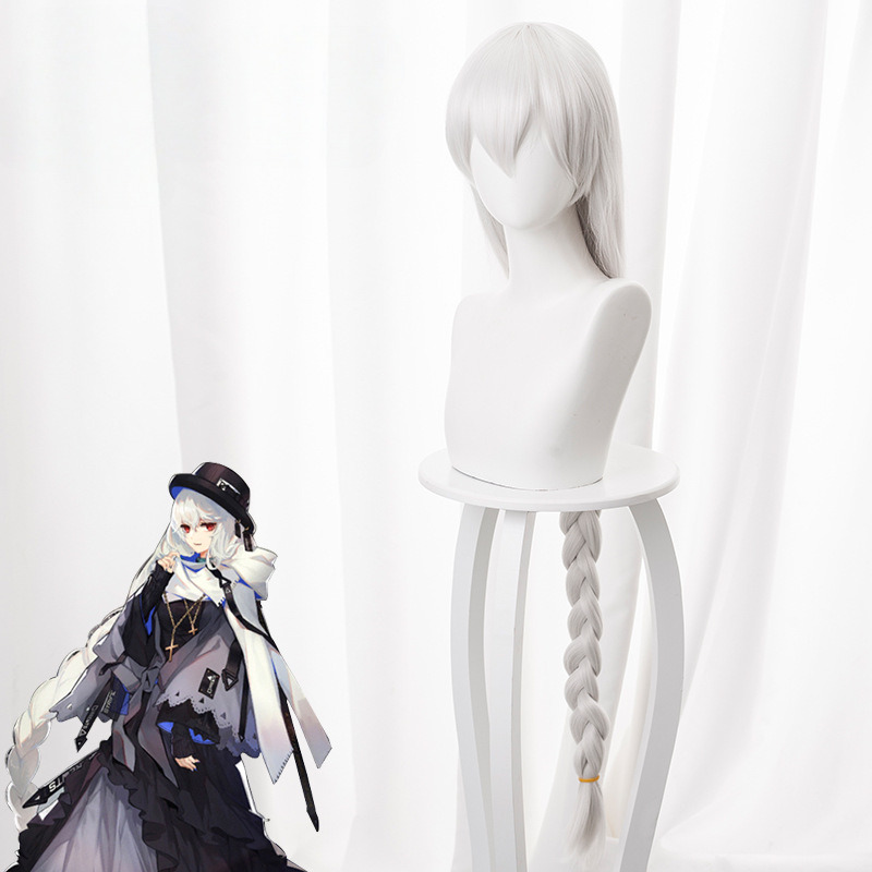 Specter Silver-white Braided Cosplay Wig for Arknights - 492K - Image 2