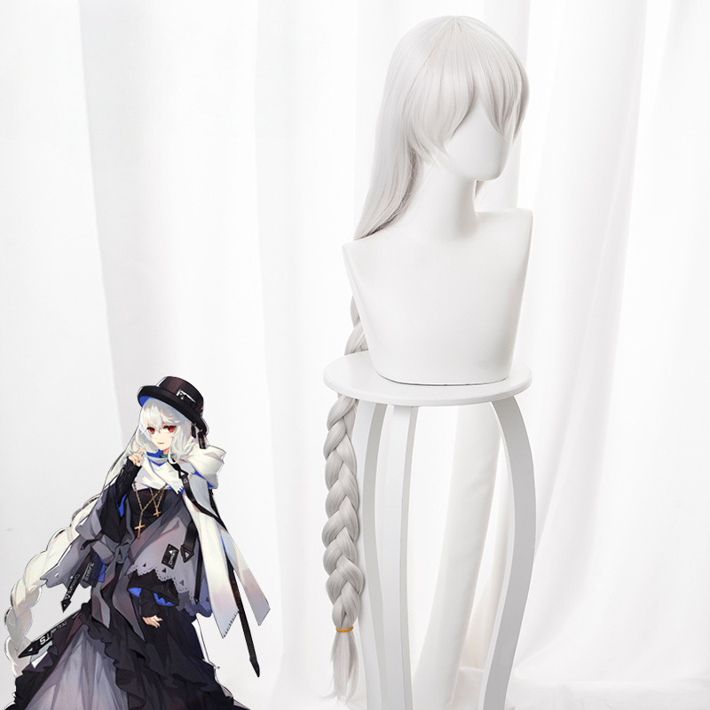 Specter Silver-white Braided Cosplay Wig for Arknights - 492K - Image 3