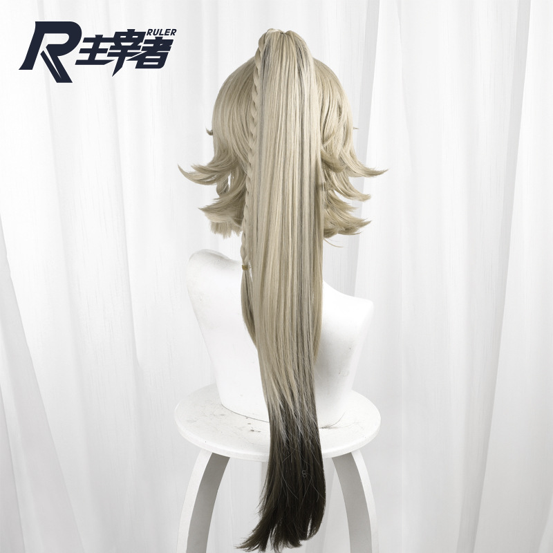 Kachina Light Yellow Gradient Scalp-top Braided Cosplay Wig for Genshin Impact - 559P - Image 2