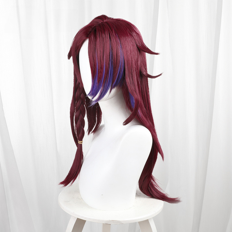 Chasca Gradient Red Scalp-top Braided Cosplay Wig for Genshin Impact - 559Q - Image 3