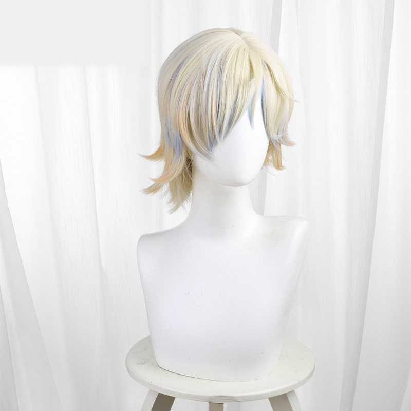 Grave Keeper Beige Blonde Highlighted Short Cosplay Wig for Identity V - Image 2