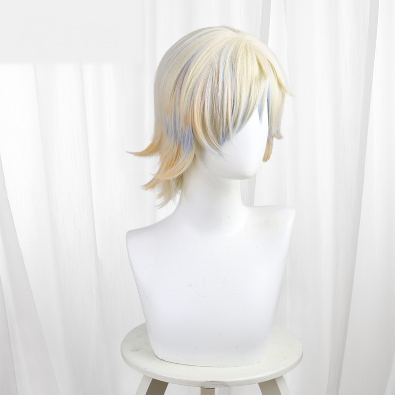 Grave Keeper Beige Blonde Highlighted Short Cosplay Wig for Identity V - Image 3