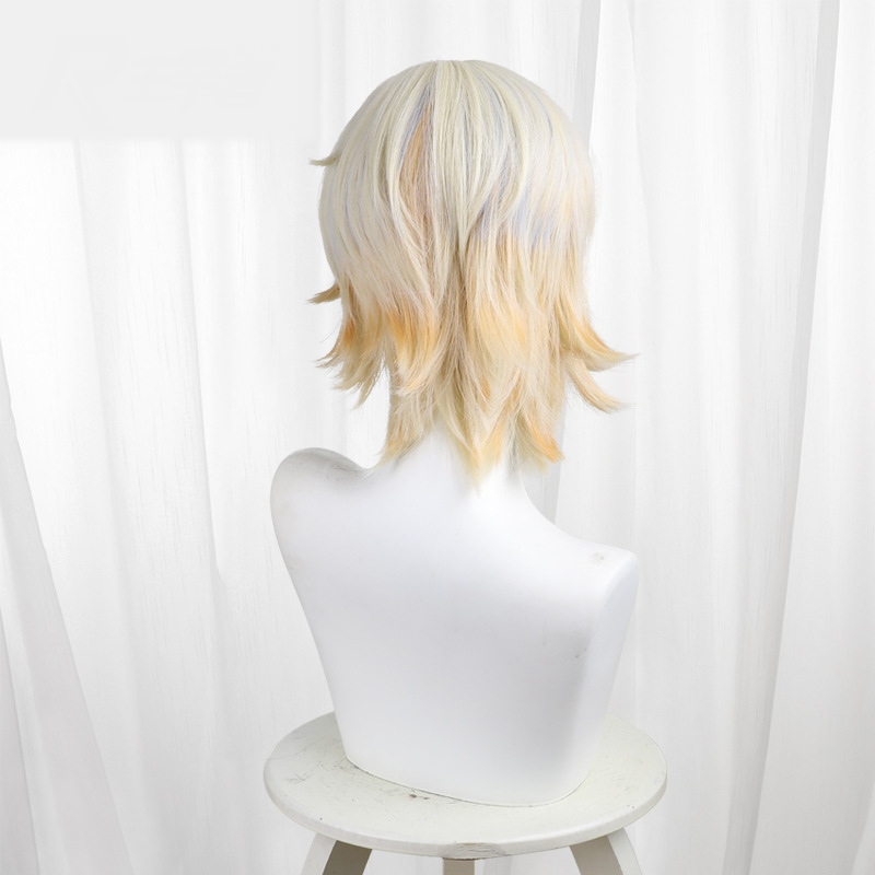 Grave Keeper Beige Blonde Highlighted Short Cosplay Wig for Identity V - Image 4