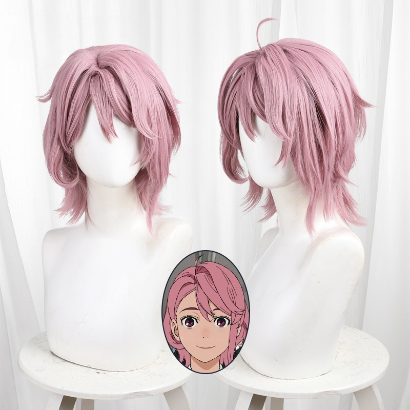 Aira Shiratori Pink Short Teased Cosplay Wig for DAN DA DAN - 780C - image 1