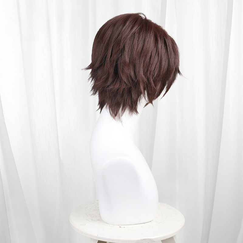 Kenyu Yukimiya Reddish Brown Blue Short Flipped Cosplay Wig for Blue Lock - 581B - Image 2