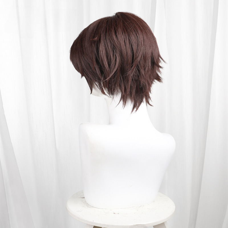 Kenyu Yukimiya Reddish Brown Blue Short Flipped Cosplay Wig for Blue Lock - 581B - Image 4
