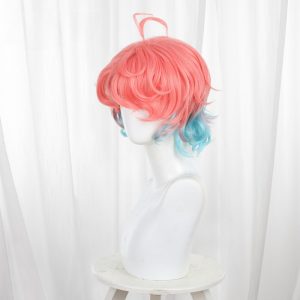 Mian Yang Gai Bei Ding Gradient Short Flipped Teased Cosplay Wig for Food Fantasy - 583A - image 1