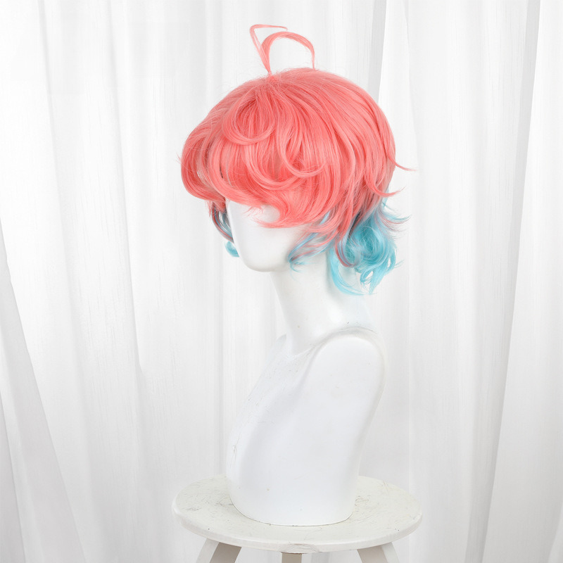 Mian Yang Gai Bei Ding Gradient Short Flipped Teased Cosplay Wig for Food Fantasy - 583A - image 1