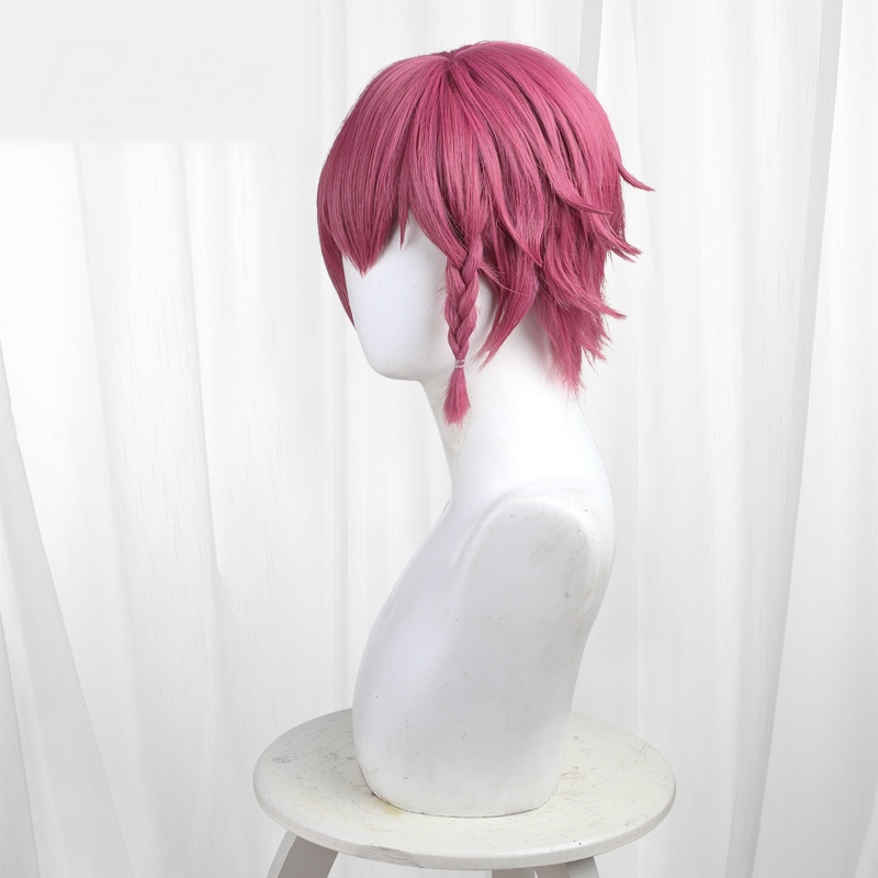Ranze Kurona Pink Blue Scalp-top Braided Cosplay Wig for Blue Lock - 581A