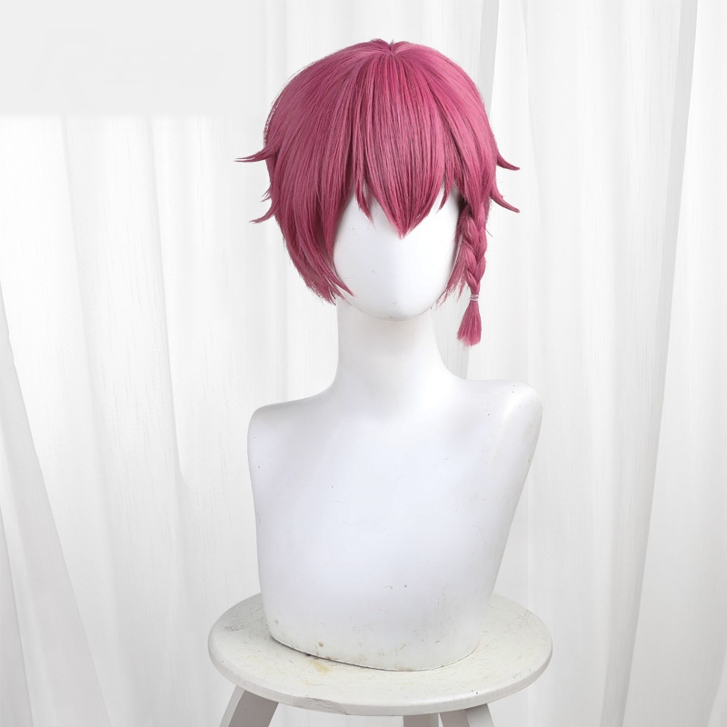 Ranze Kurona Pink Blue Scalp-top Braided Cosplay Wig for Blue Lock - 581A - Image 2