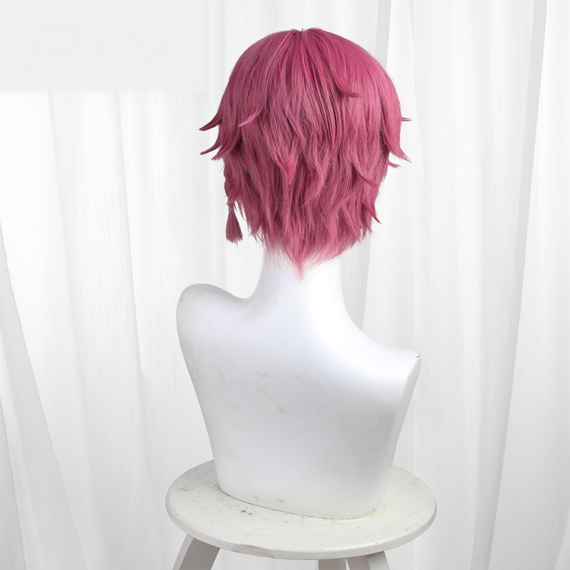 Ranze Kurona Pink Blue Scalp-top Braided Cosplay Wig for Blue Lock - 581A - Image 4