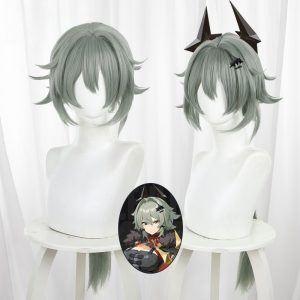 Caesar King Gray-green Scalp-top Braided Ponytail Cosplay Wig for Zenless Zone Zero - 551P - image 1