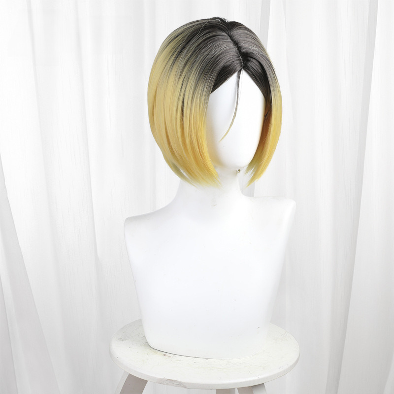 Kenma Kozume Gradient Dyed Scalp-top Short Cosplay Wig for Haikyu!! - 343B - Image 2
