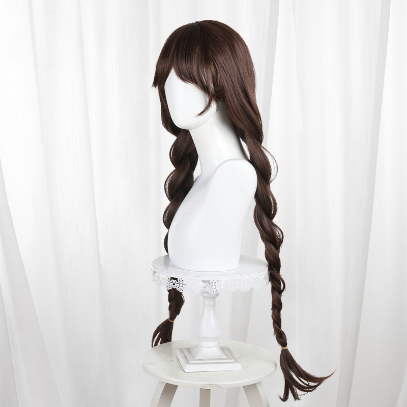 Shen Miao Brown Scalp-top Twin Ponytail Cosplay Wig for Naraka: Bladepoint - 552F - image 2
