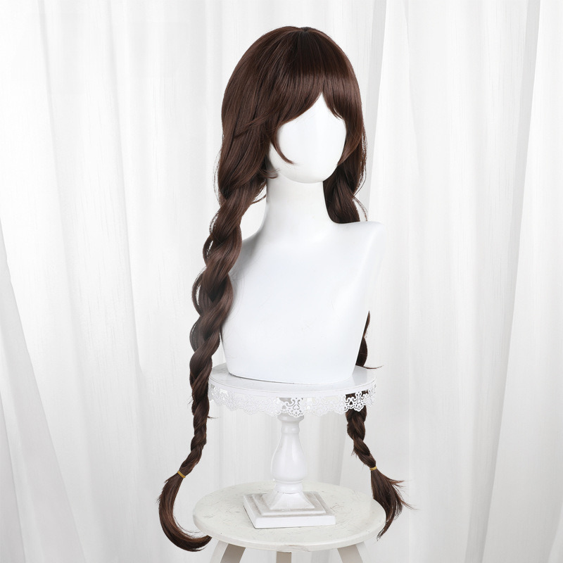 Shen Miao Brown Scalp-top Twin Ponytail Cosplay Wig for Naraka: Bladepoint - 552F - image 3