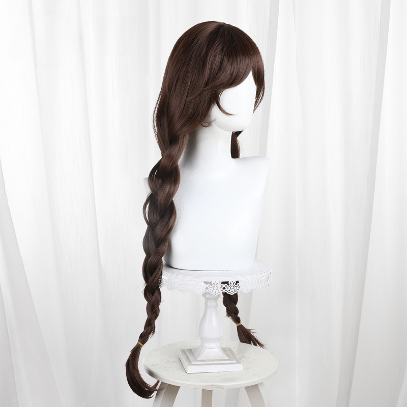 Shen Miao Brown Scalp-top Twin Ponytail Cosplay Wig for Naraka: Bladepoint - 552F - image 4