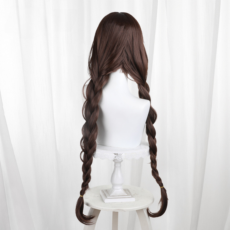 Shen Miao Brown Scalp-top Twin Ponytail Cosplay Wig for Naraka: Bladepoint - 552F - image 5