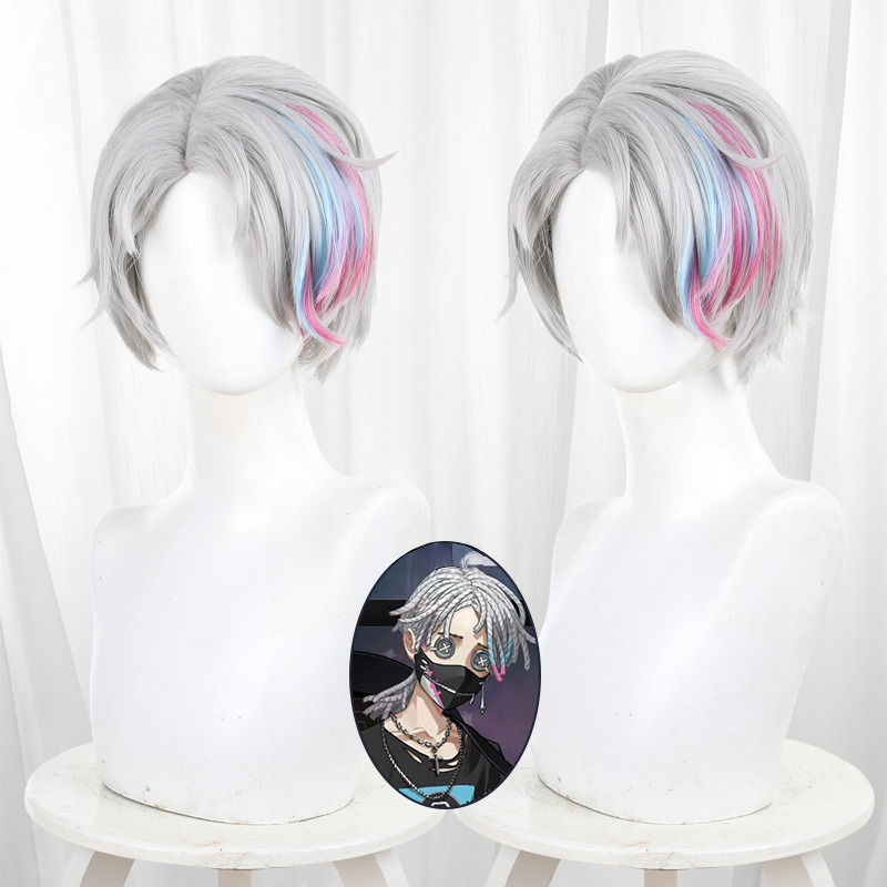 Embalmer Highlighted Blue Ponytail Cosplay Wig for Identity V - 476BC - image 1