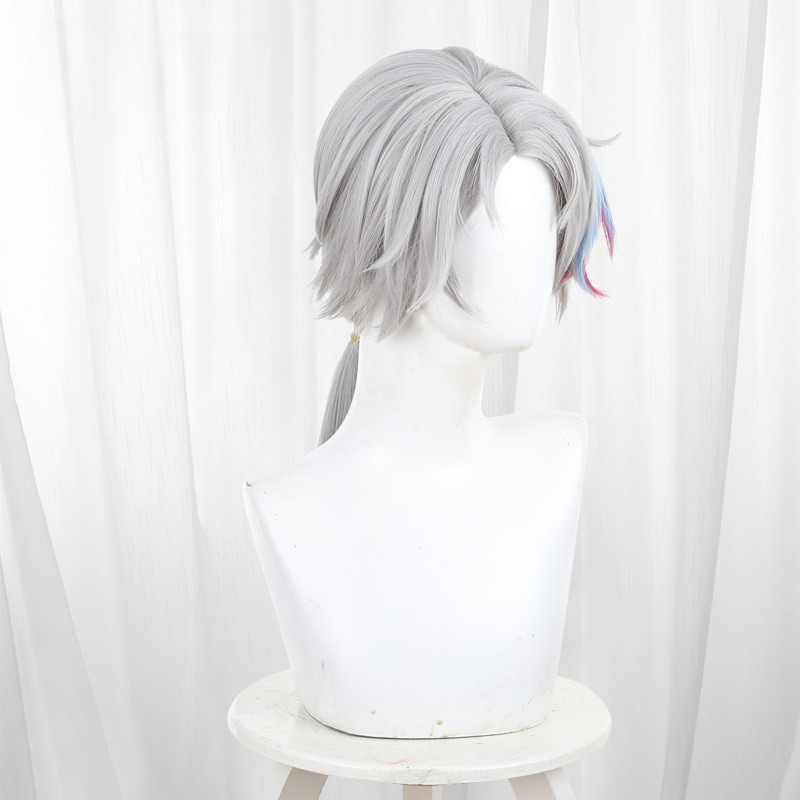 Embalmer Highlighted Blue Ponytail Cosplay Wig for Identity V - 476BC - image 4