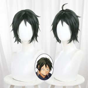 Tadashi Yamaguchi Dark Green Scalp-top Short Styled Cosplay Wig for Haikyu!! - 343I - image 1