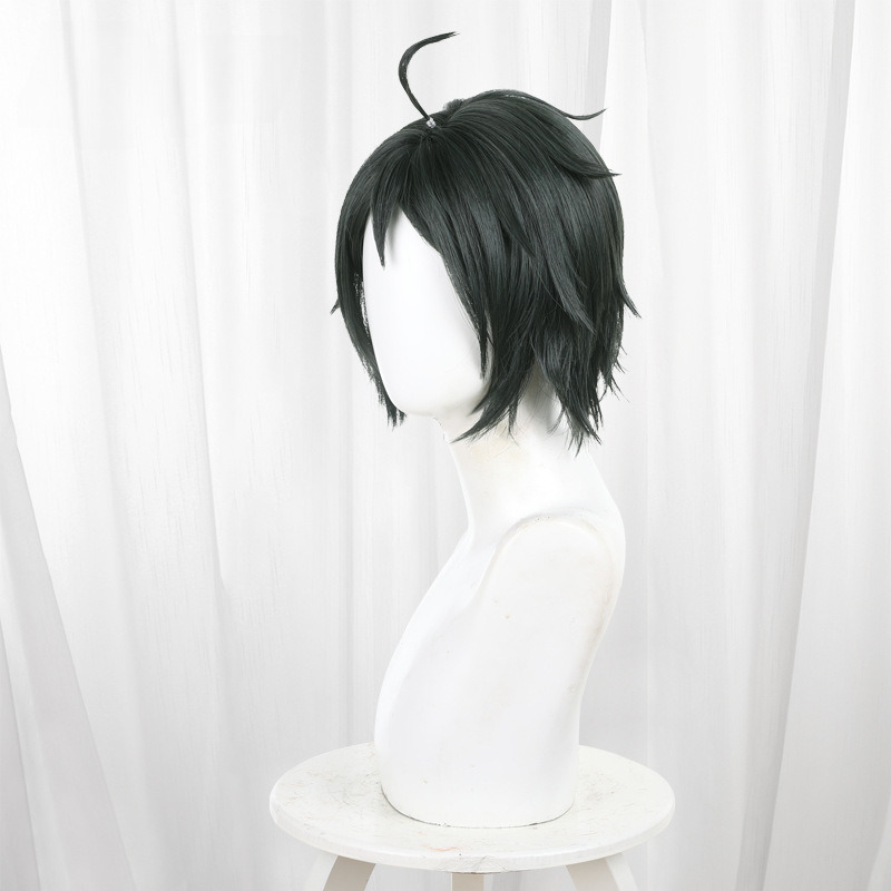Tadashi Yamaguchi Dark Green Scalp-top Short Styled Cosplay Wig for Haikyu!! - 343I - image 2