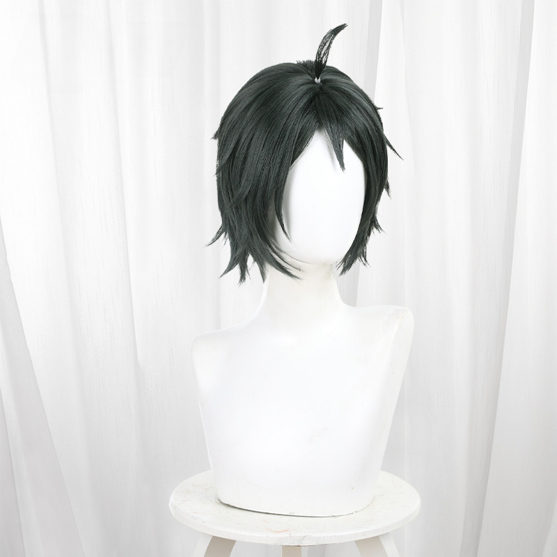 Tadashi Yamaguchi Dark Green Scalp-top Short Styled Cosplay Wig for Haikyu!! - 343I - image 3